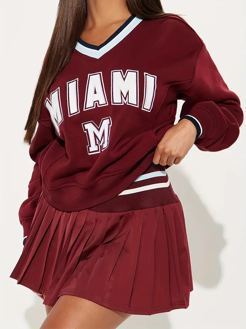Chic Two Piece Sweater Skirt Set