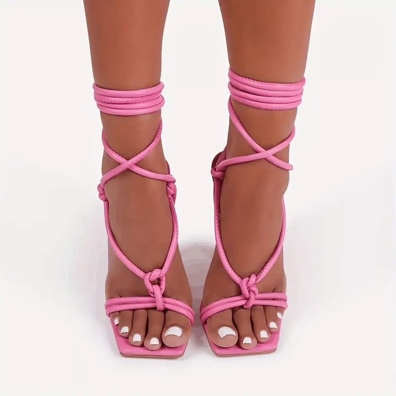 Luxe Leather Knot Heels