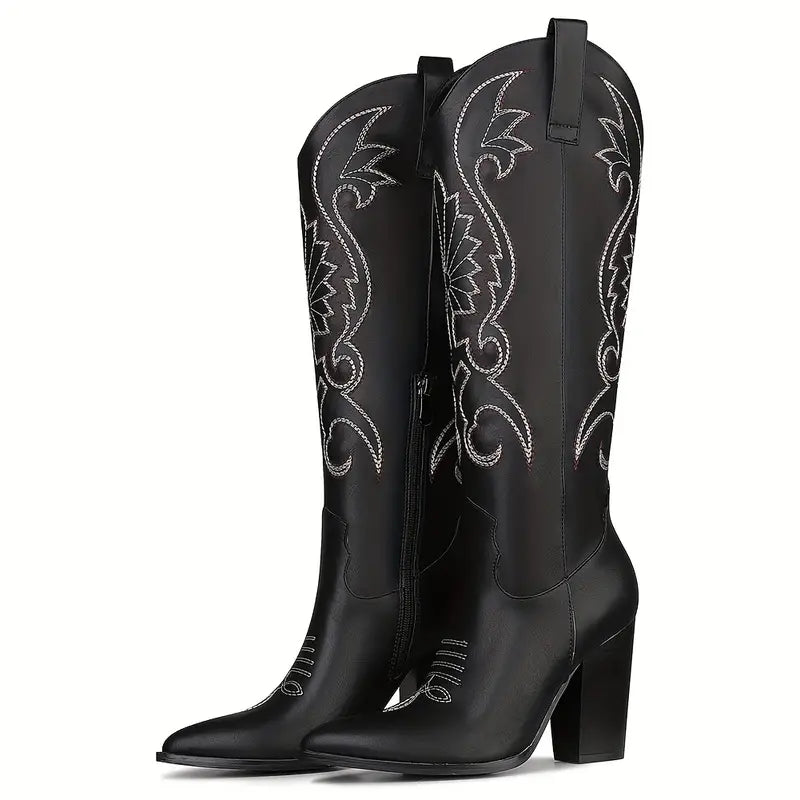 Lavish Luxe Leather Cowboy Boots