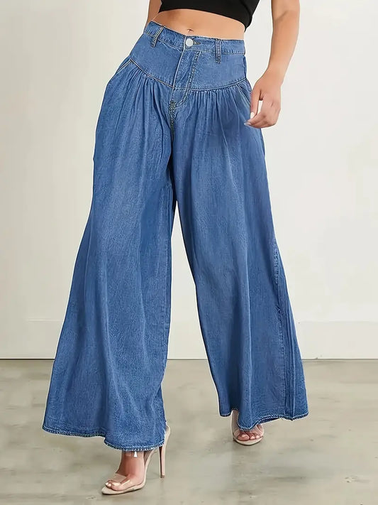 Serenity Wide Leg High Waist Denim Pants