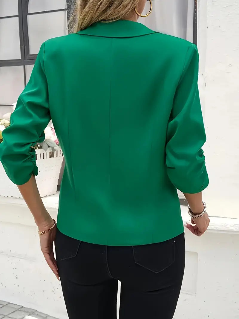 Sleek & Classy Short Sleeve Blazer