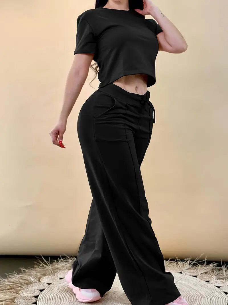 Comfy Chic Solid Two Piece Set