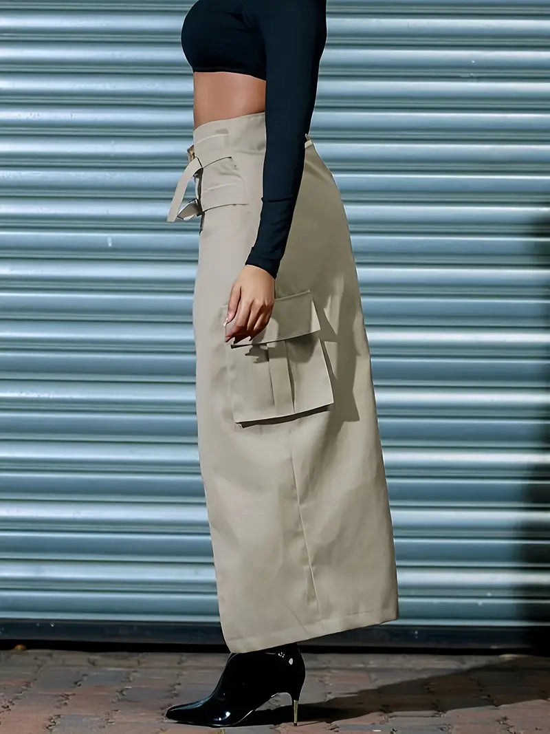 Fierce & Sexy Cargo Split Skirt