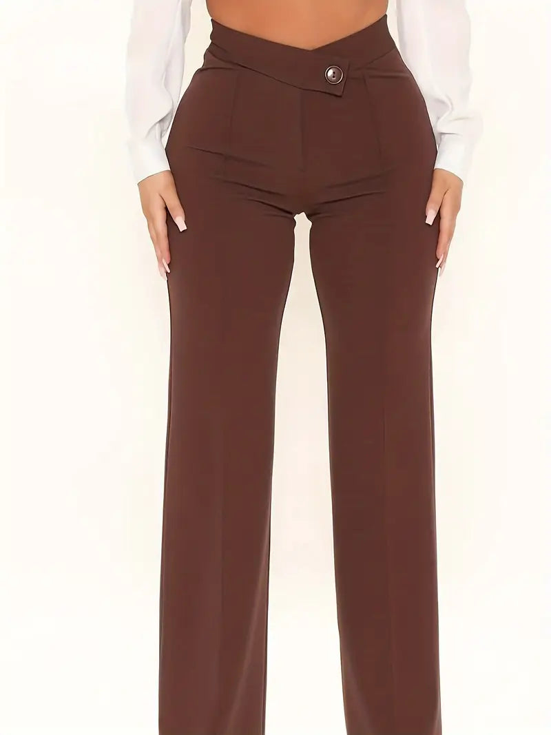 Stylish Straight Leg Business Casual Pants