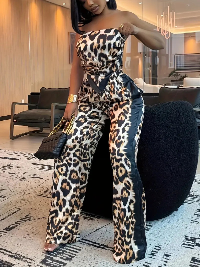 Unique Leopard Print Fashion Set
