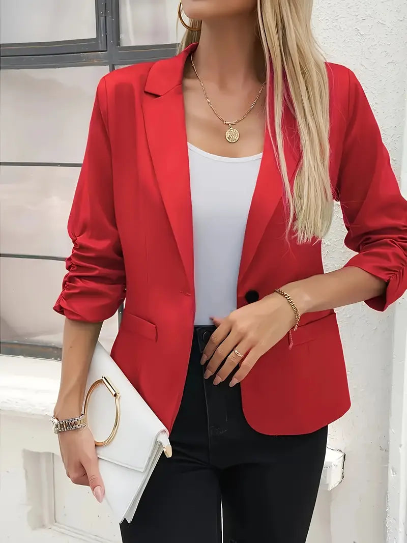 Sleek & Classy Short Sleeve Blazer