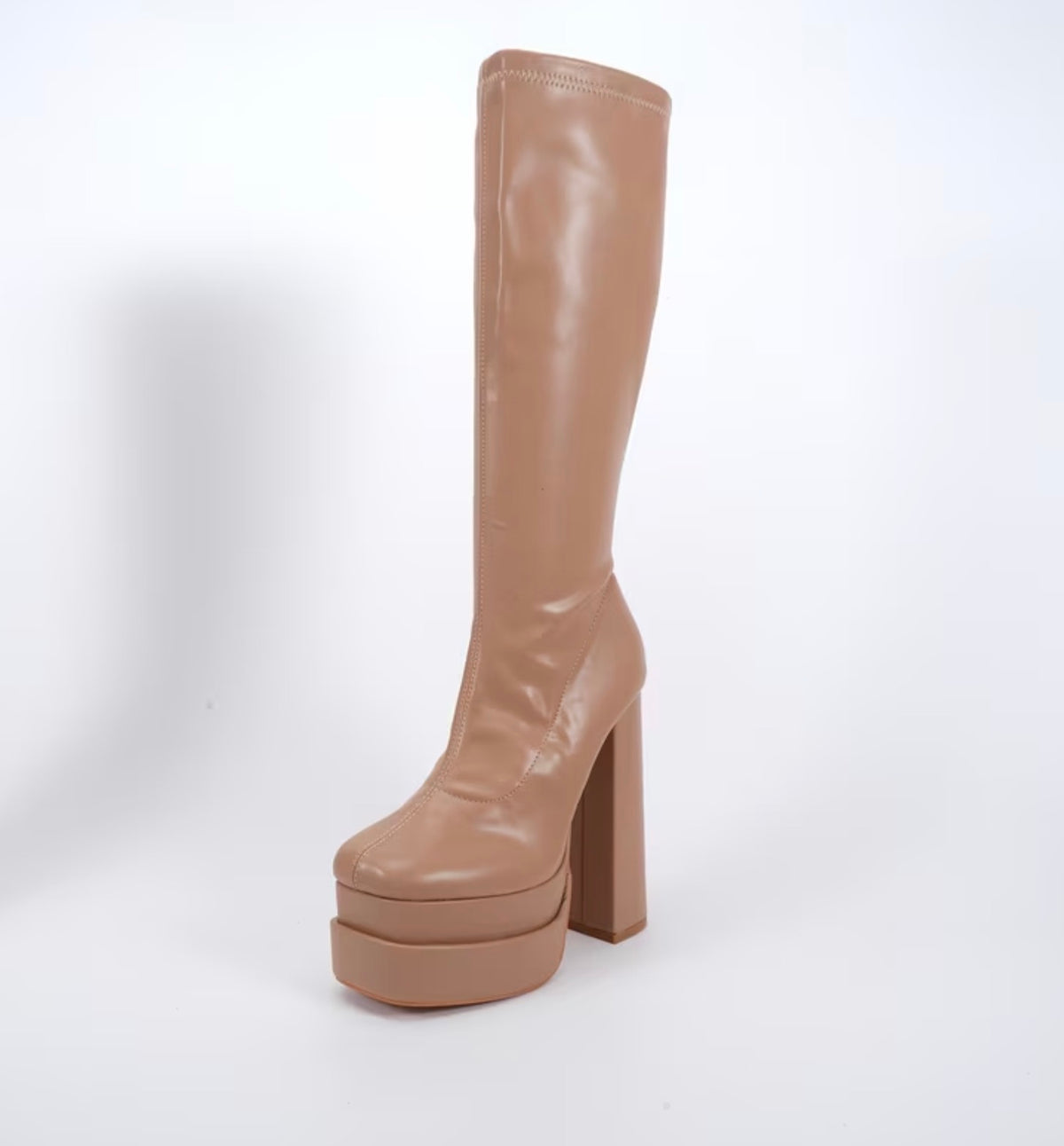 Limited Edition Luxe Double Platform Knee High Leather Boots
