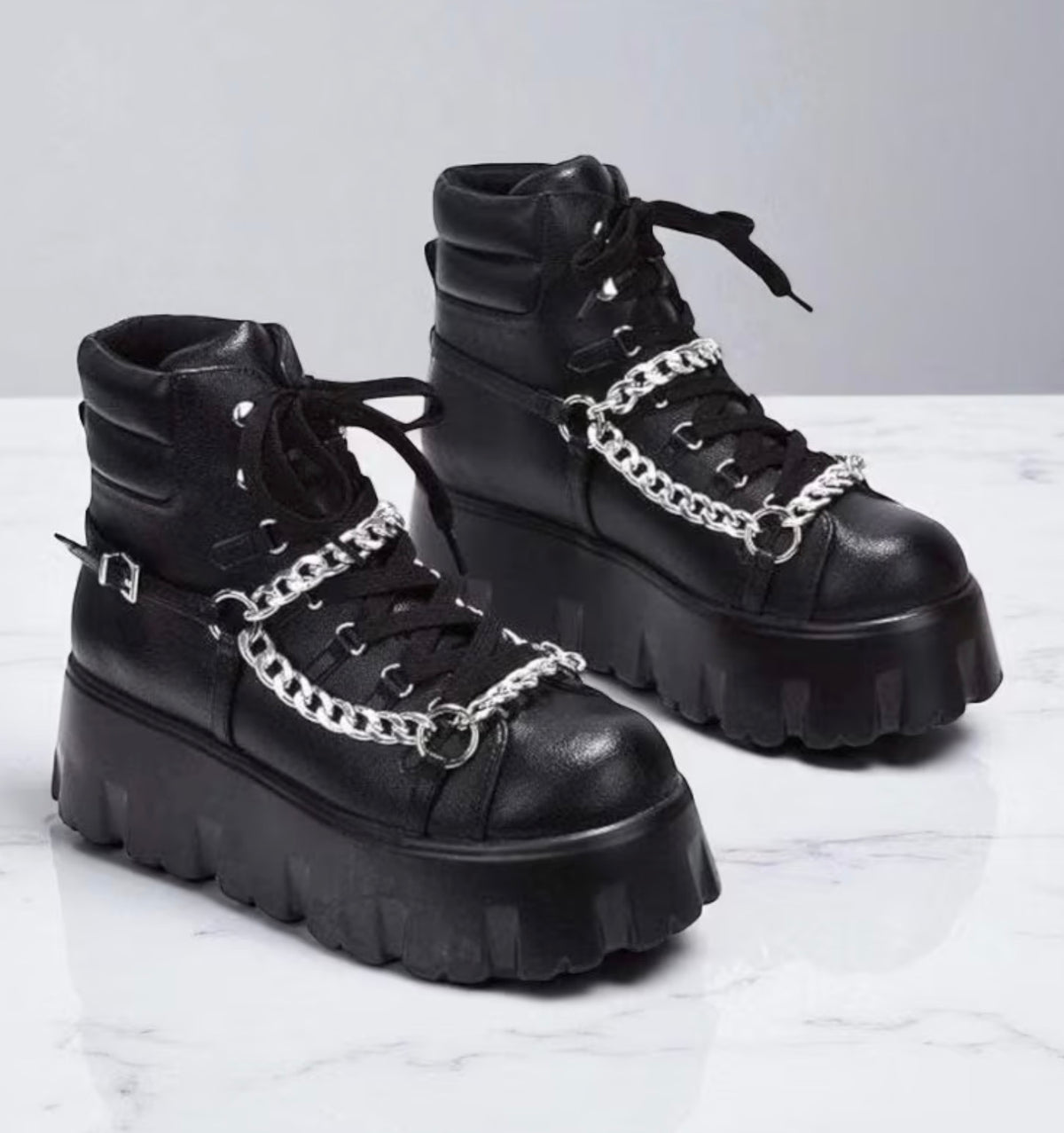 Edgy Platform Combat Boots