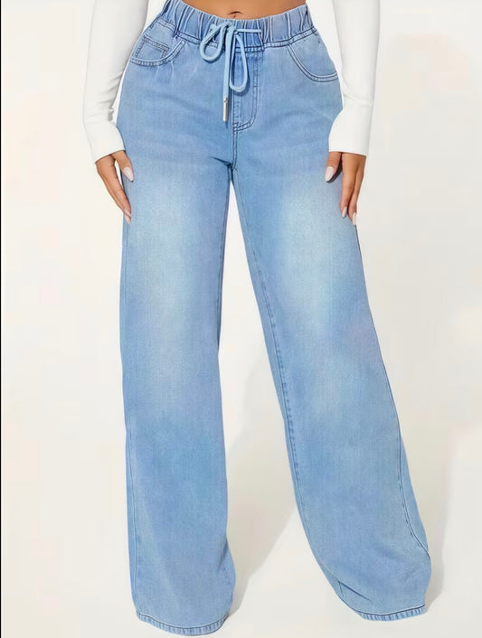 Vintage High Waisted Relaxed Flared Denim Jeans