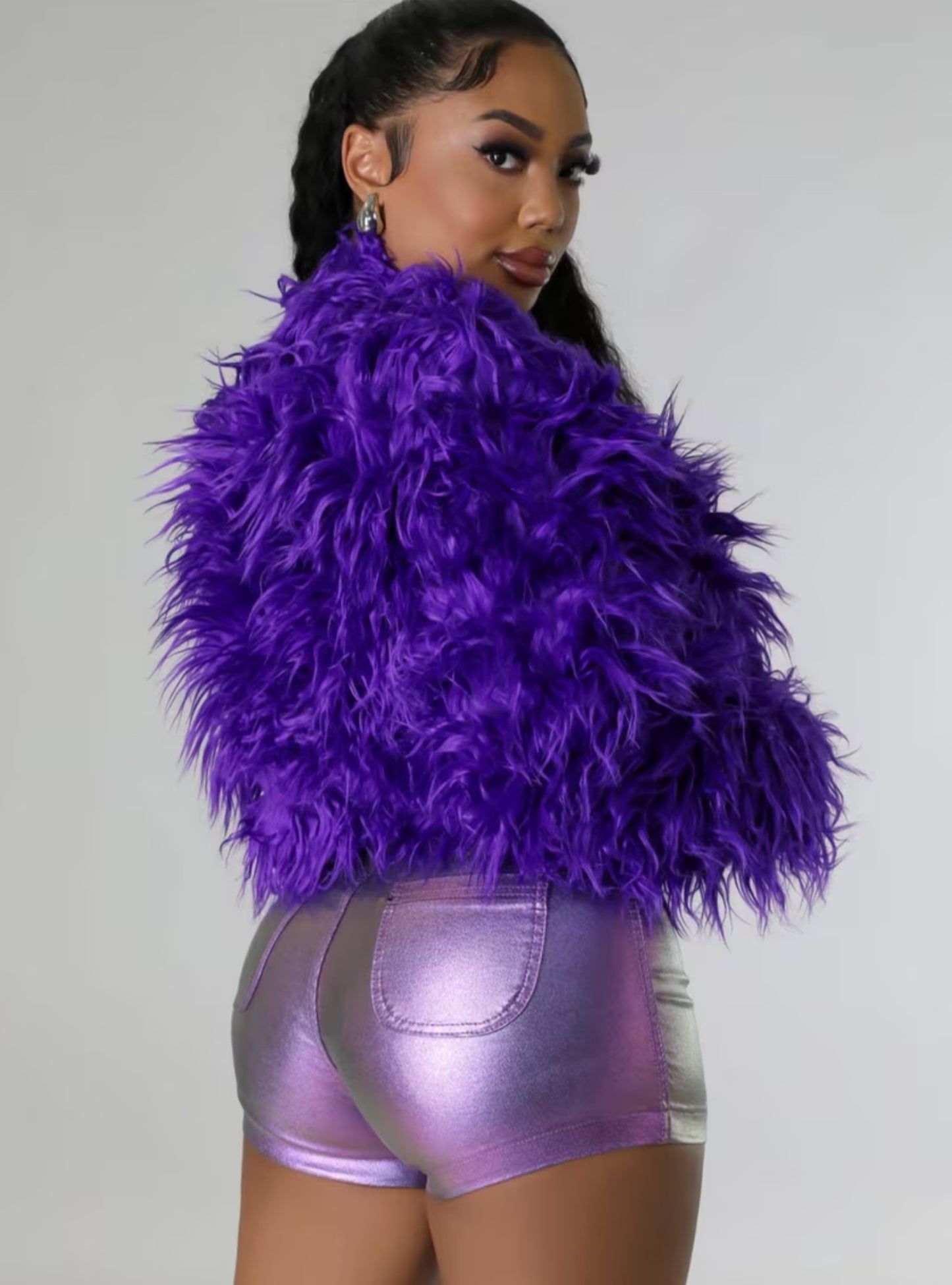 Edgy Chic Fur Jacket