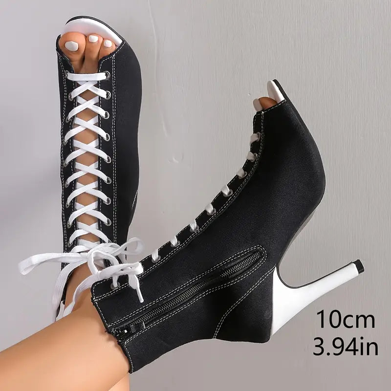 Luxe Lace Up Summer Heels