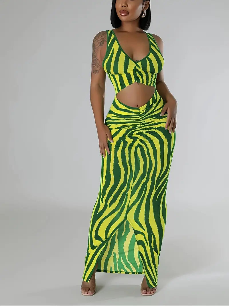 Luxe Transitional Zebra Dress