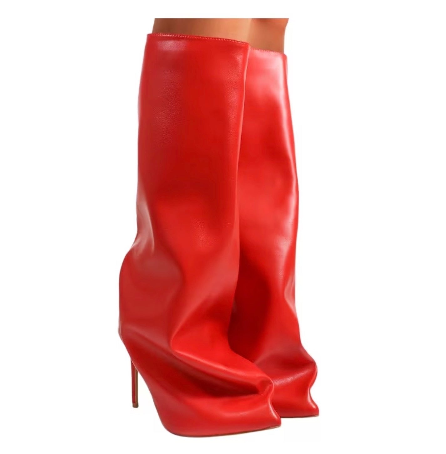 Iconic Red Knee High Boots
