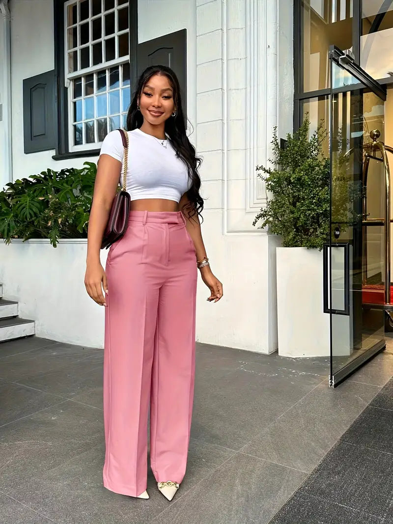 Sexy Elegant Corporate Wideleg Slacks