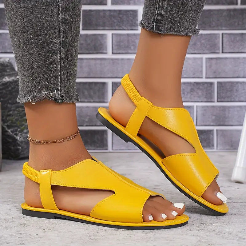 Comfy Open Toe Flats