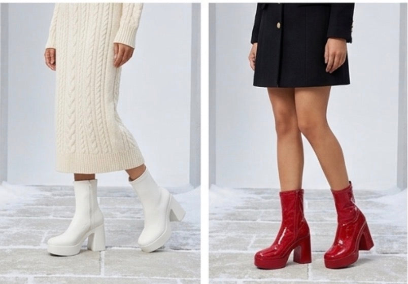 Chunky Platform Ankle Boots