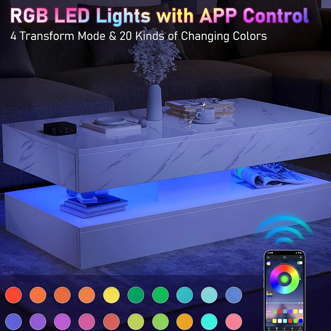 Luxurious LED Coffee Table