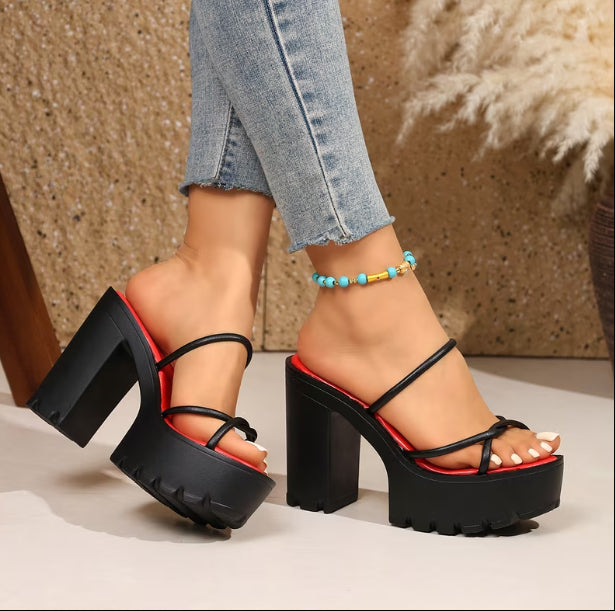 Chunky Platform High Heels