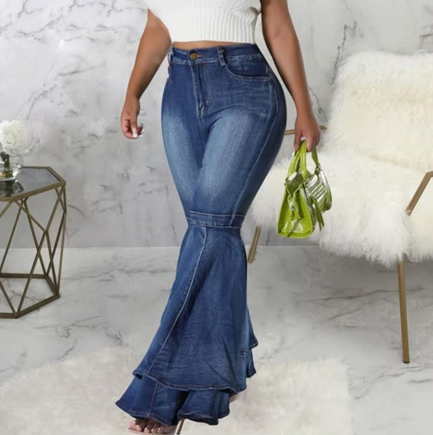 Selena Flared Wideleg Denim Jeans