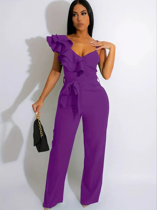 Elegant Chic Ruffle Jumpsuit