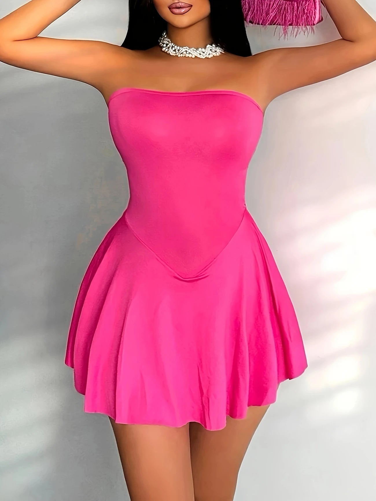 Chic Luxe Strapless Bandeau Dress