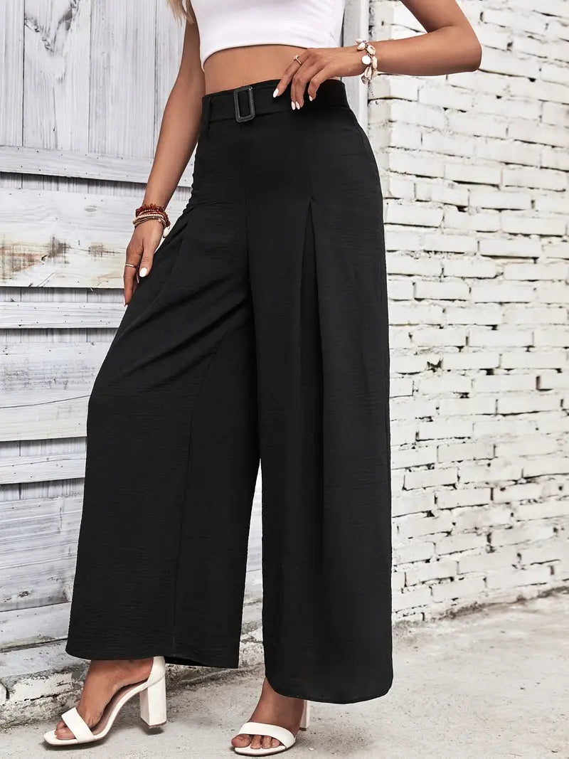 Sleek Casual Wideleg Office Pants