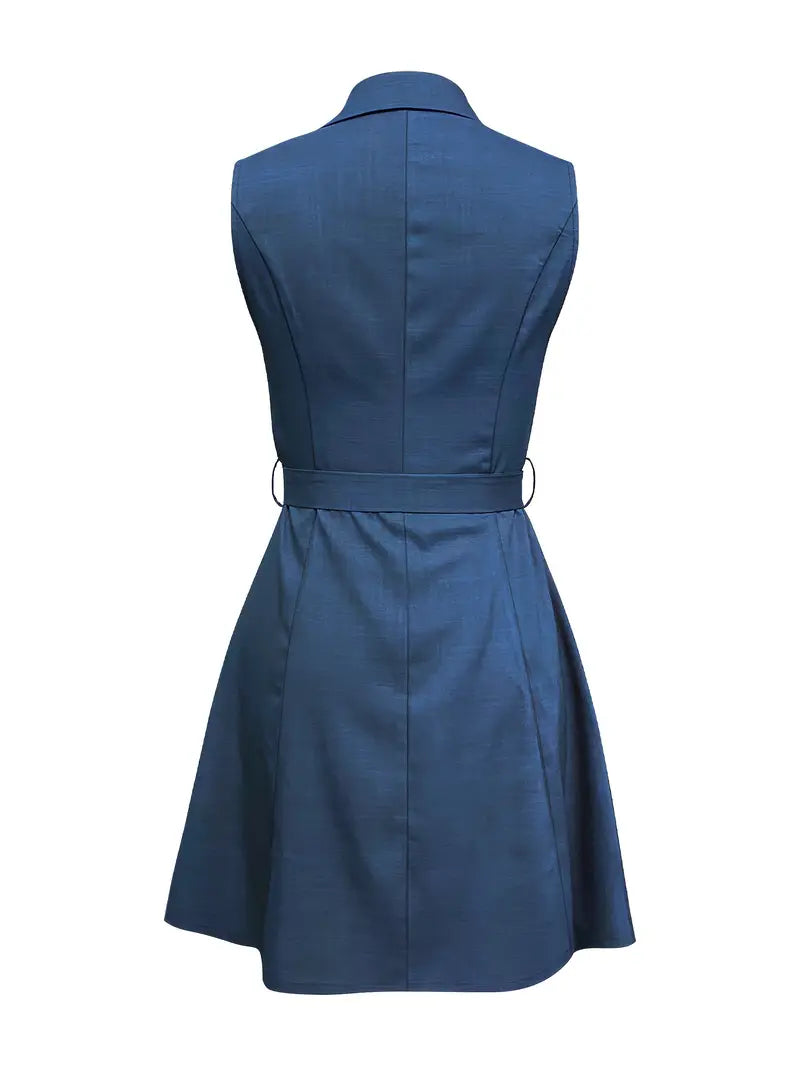 Denim Flare Tied Summer Dress