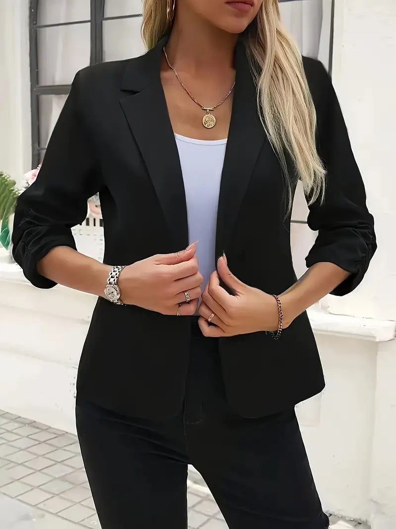 Sleek & Classy Short Sleeve Blazer
