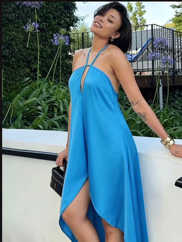 Divine Double Satin Flowing Cami Dress