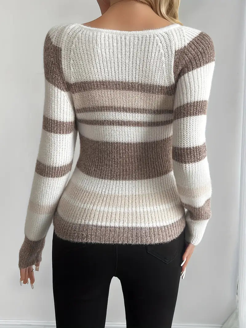 Elegant Long Sleeve Cashmere Top