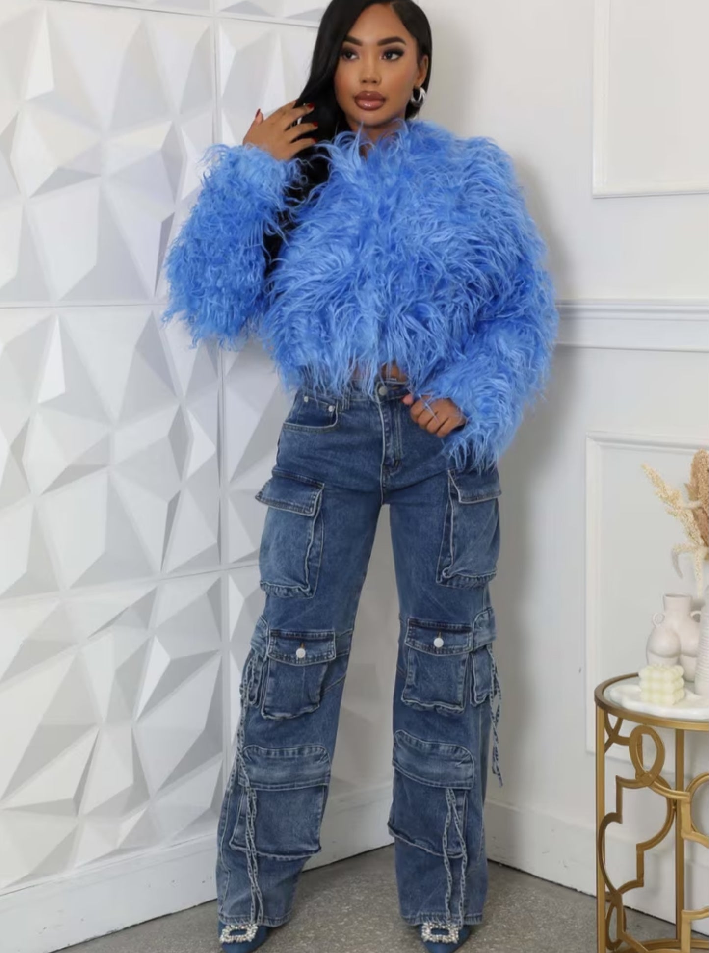 Edgy Chic Fur Jacket