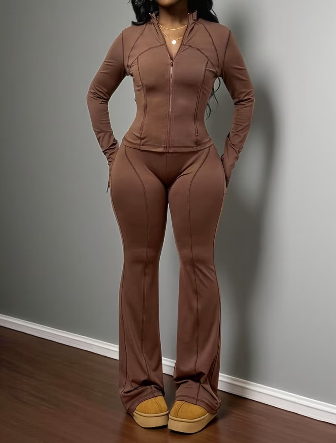 Cocoa Chocolate Sleek Chic Active Set