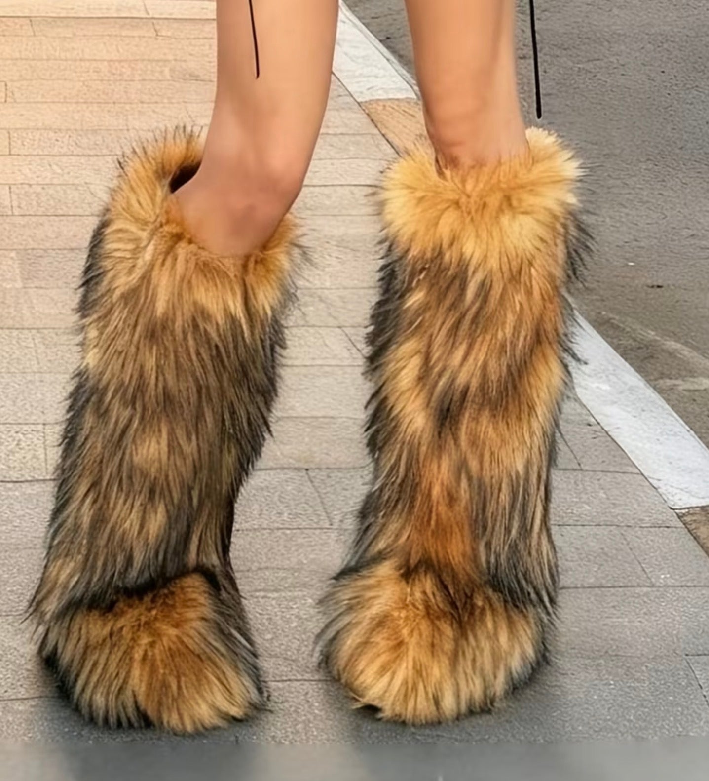 Bear Fur Chic Long Boots