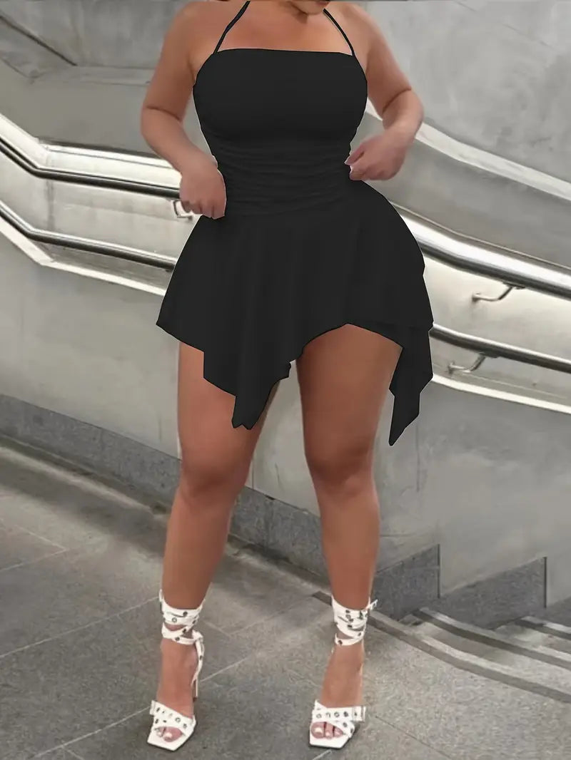 Elegant Solid Color Midi Dress