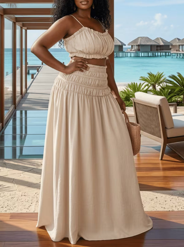 Sleek Bohemian Maxi Set (Curve)