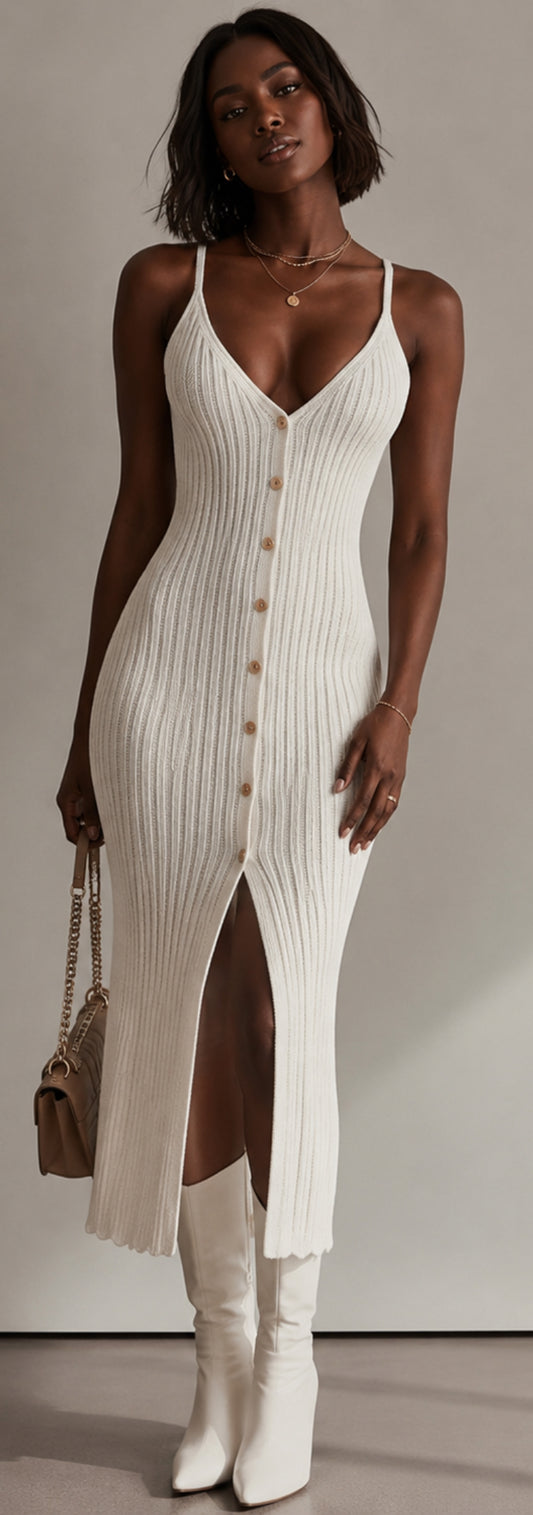 Sleek Chic Midi Dress