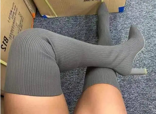 I Am Luxury Knee High Sock Boots