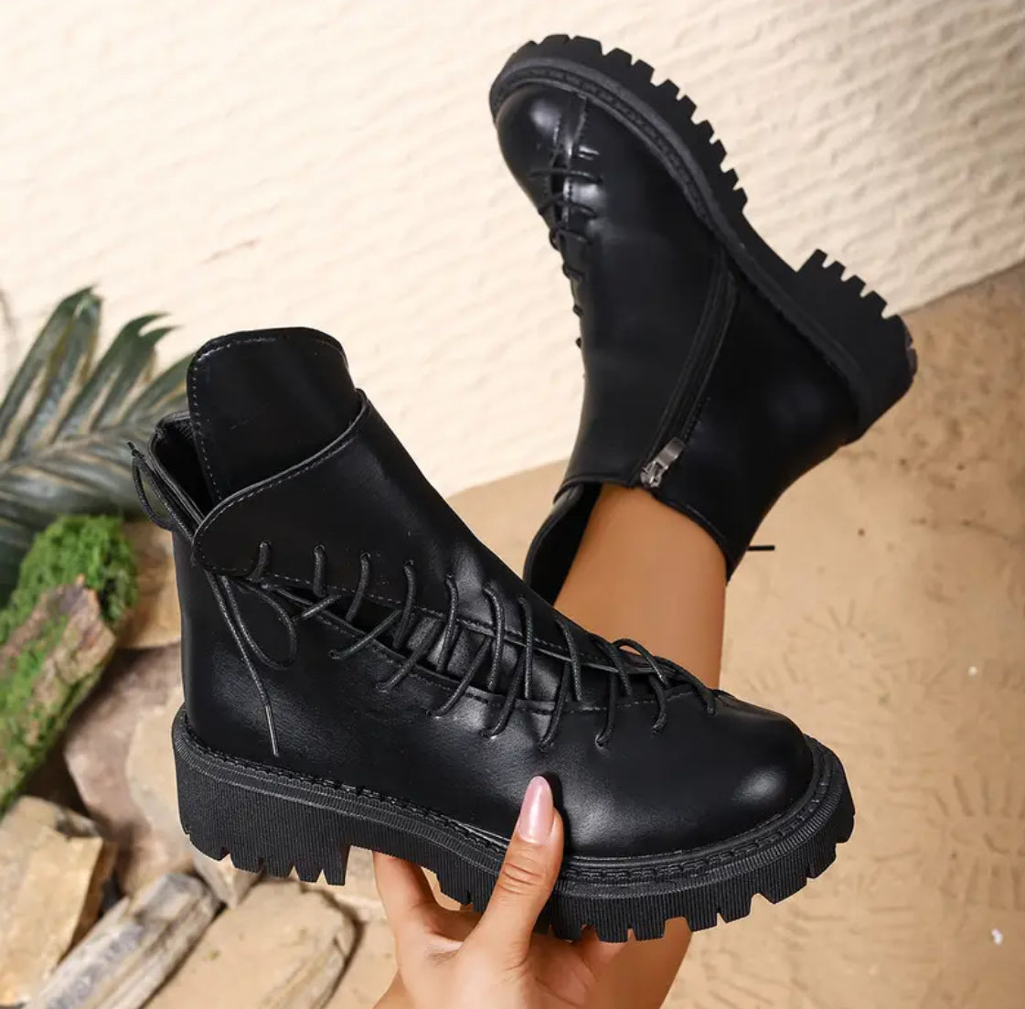 Millie Leather Sidelaced Boots!