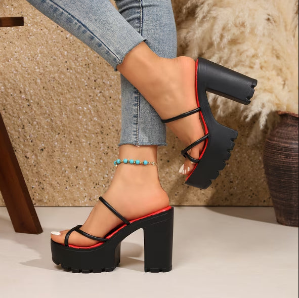 Chunky Platform High Heels