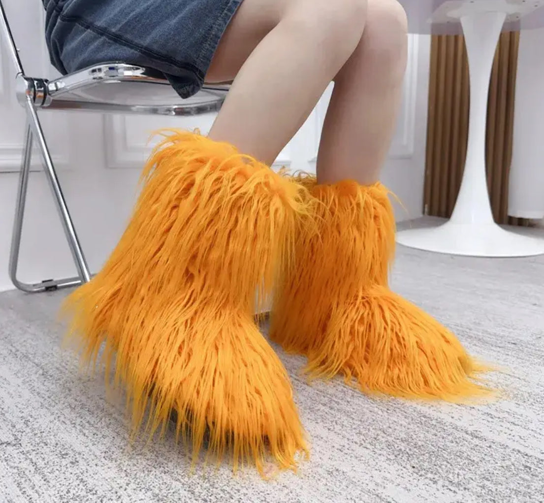 Short Fluff Monster Boots