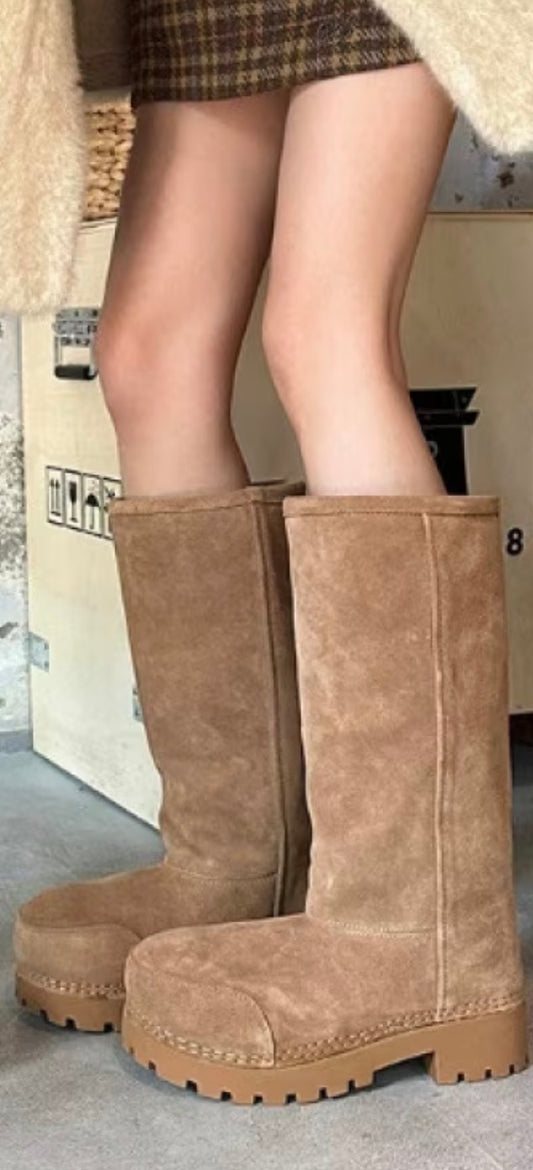 Edgy Street Chic Oversized Cartoon Boots
