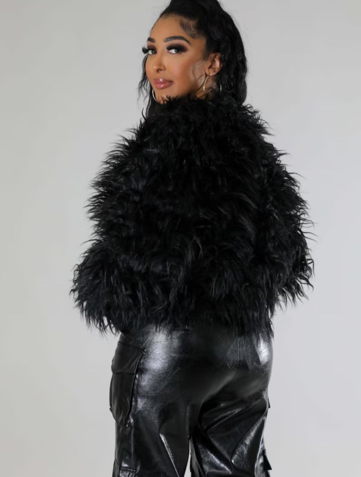 Edgy Chic Fur Jacket