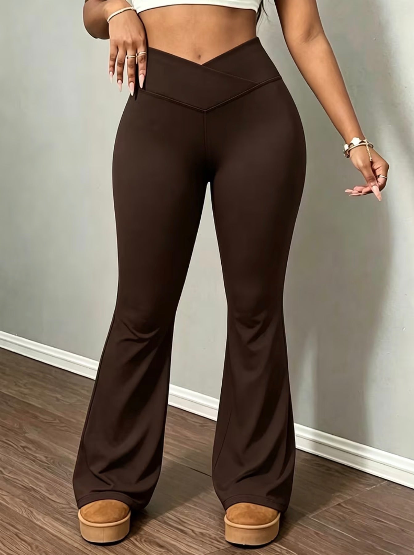 High Waist Flared Yoga Pants