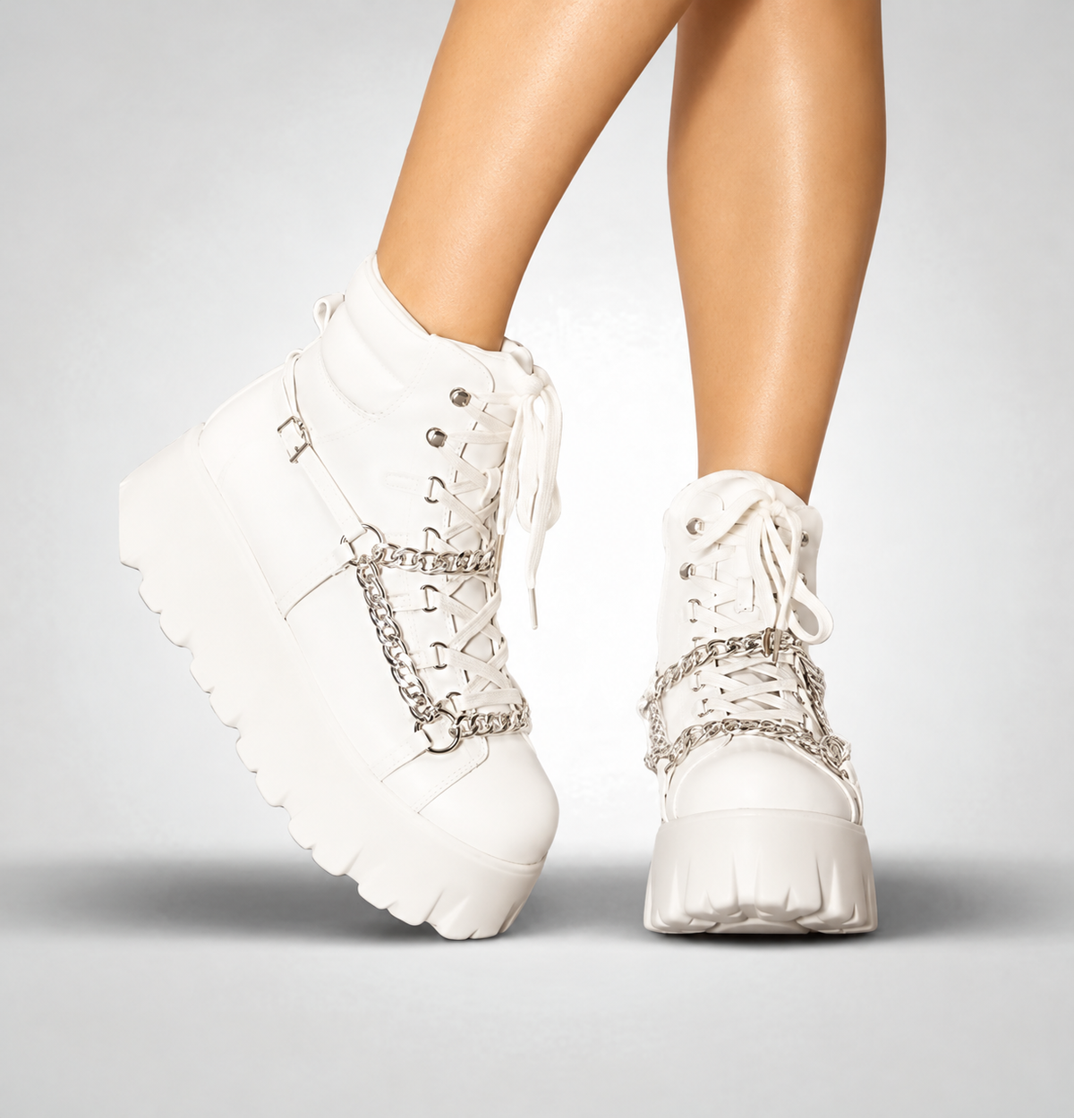 Edgy Platform Combat Boots