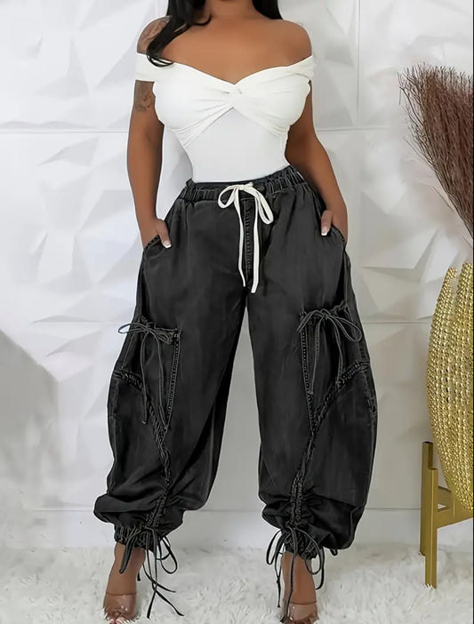 Loose Fitted Highrise Cargo Joggers