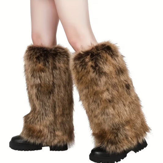Long Warm Fur Ankle Warmers