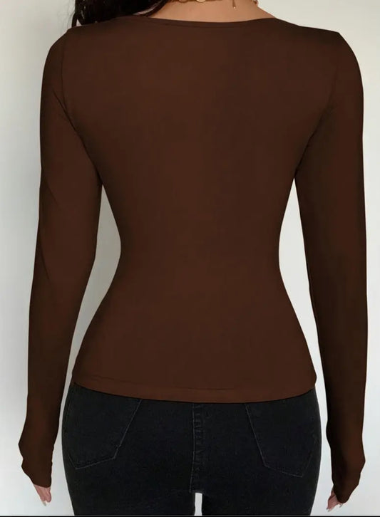 Chic Long Sleeve Fall Shirt