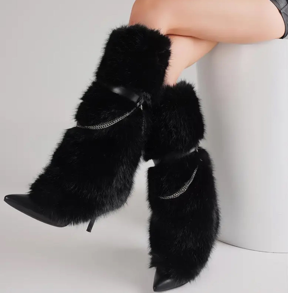 Luxe Fur Knee High Boots