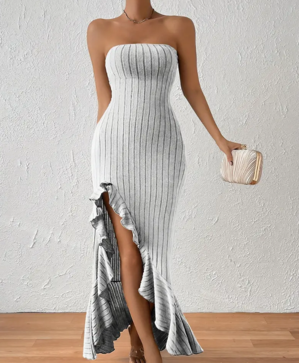 I Am Valued Knitted Side Split Dress