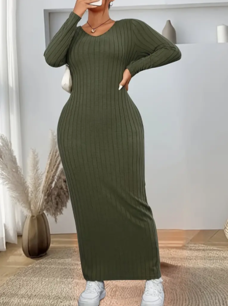 Timeless Elegance Knitted Chic Maxi Dress